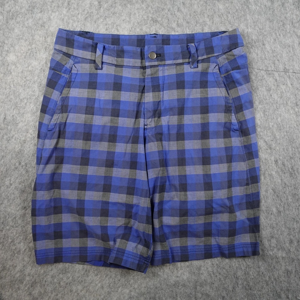 Lululemon Shorts Mens 34 Blue Plaid Kahuna Golf Checkered 10"